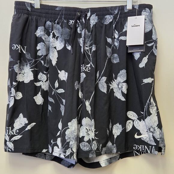Nike Volley Swim Breaker Shorts 7" Men’s XXL Floral Boxer Brief Liner 4 Stretch - Picture 1 of 9